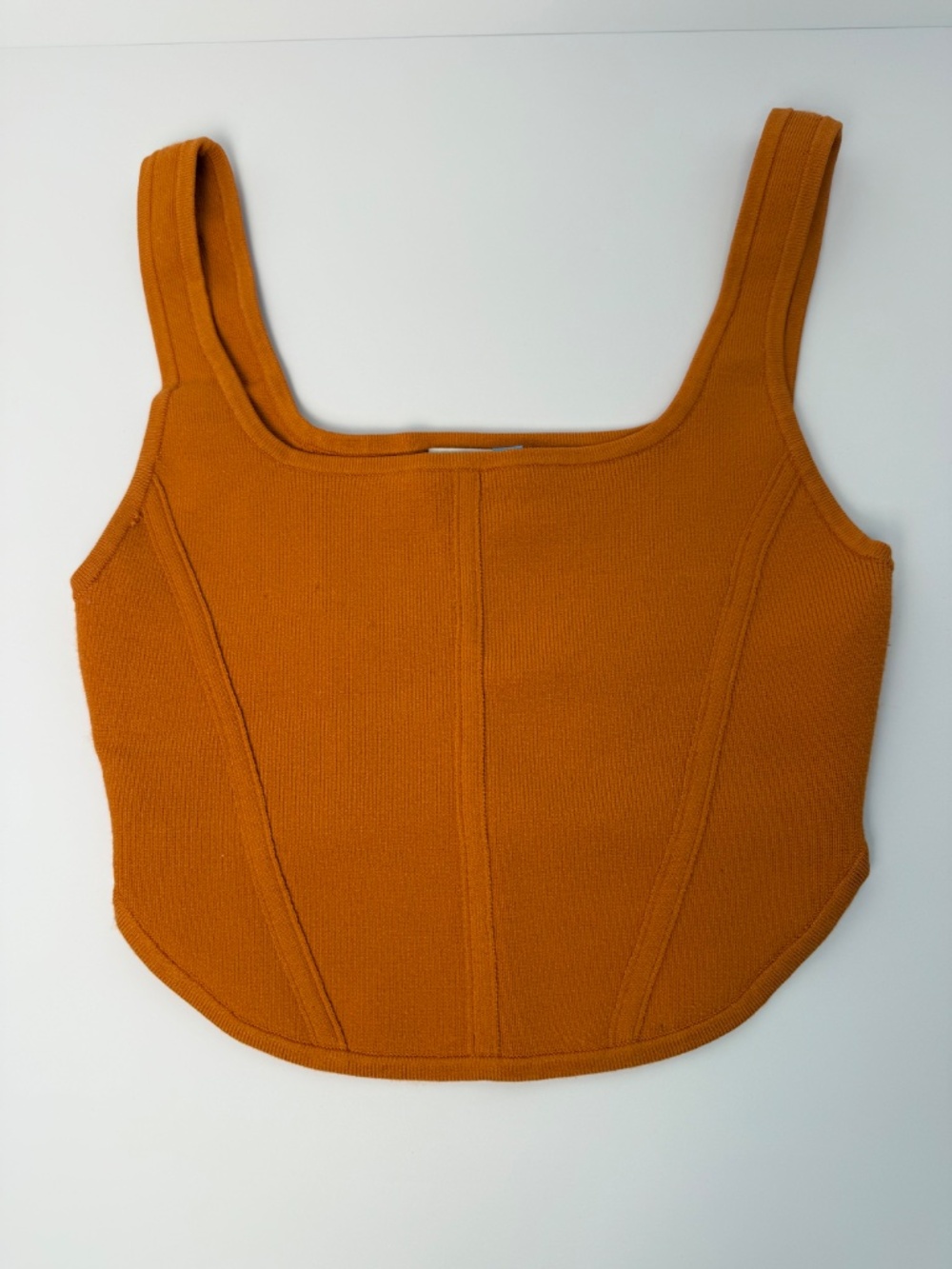 Aritizia Babaton Sculpt Knit Orange Cropped Tank